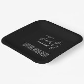 Veertig en Fab Tekst Naam Modern Zwart Papieren Bordje (Gebogen)