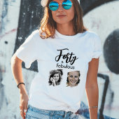 Veertig en fabelachtig 2 foto 40e verjaardag t-shirt