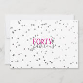 Veertig en Fabulous 50e verjaardag van uitnodiging (Achterkant)