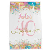 Veertig en Fabulous Custom Gift Bag Medium Cadeauzakje (Achterkant)