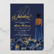 Veertig en Fabulous Elegante Blauwe & Gouden Verja