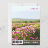 Veertig en Fabulous Magazine Stijl Uitnodiging (Achterkant)