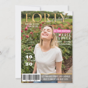Veertig en Fabulous Tijdschrift Stijl Uitnodiging