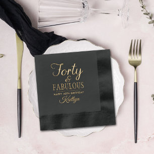Veertig en fantastisch! 40e verjaardag folie servetten