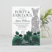 Veertig en fantastisch! Emerald Green 40e verjaard Kaart (Staand voorkant)