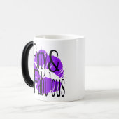 Veertig en fantastisch met hete Paarse lippen Magische Mok (Voorkant links)