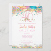 Veertig en fantastisch verjaardagsfeestje kaart (Voorkant)