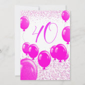 Veertig en fantastische verjaardagsfeestje Neon ro Kaart (Achterkant)