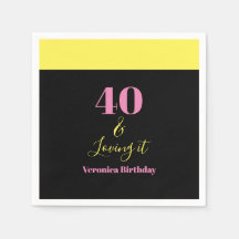 Veertig en liefhebbend 40e verjaardag Geel Zwart