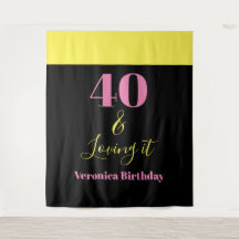 Veertig en liefhebbend 40e verjaardag Geel Zwart