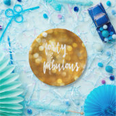 Veertig en stoffelijk - 40e verjaardag gouden enke papieren bordje (Feest)