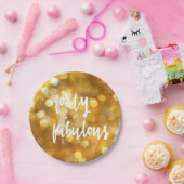 Veertig en stoffelijk - 40e verjaardag gouden enke papieren bordje (Feest)