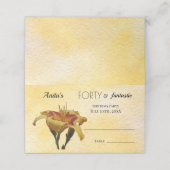 Veertig en veertig jaar geel en rood daglicht plaatskaartje (Buitenkant ongevouwen)