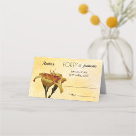 Veertig en veertig jaar geel en rood daglicht plaatskaartje