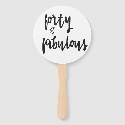 Veertig en verbazingwekkend - 40ste verjaardag handwaaier (Achterkant)