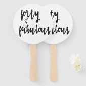 Veertig en verbazingwekkend - 40ste verjaardag handwaaier (Voorkant en achterkant)