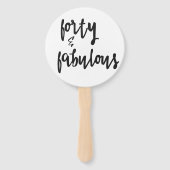 Veertig en verbazingwekkend - 40ste verjaardag handwaaier (Voorkant)