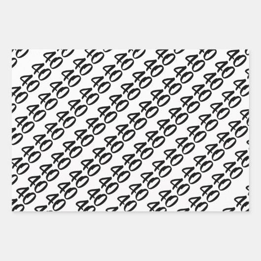 Veertig en verbazingwekkend - 40ste verjaardag inpakpapier vel (Voorkant 2)