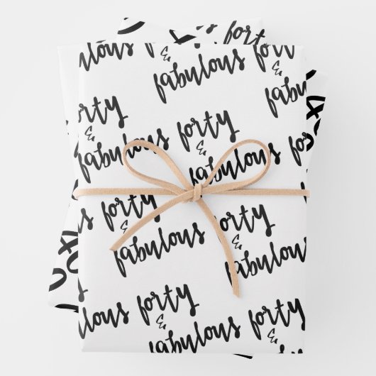 Veertig en verbazingwekkend - 40ste verjaardag inpakpapier vel (In situ)