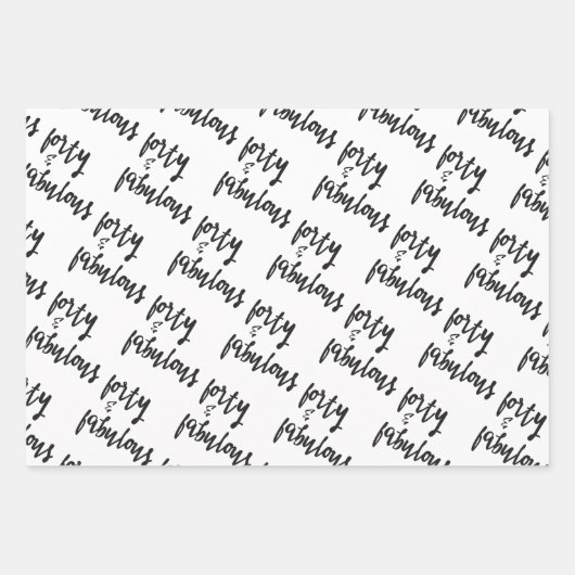 Veertig en verbazingwekkend - 40ste verjaardag inpakpapier vel (Voorkant 3)