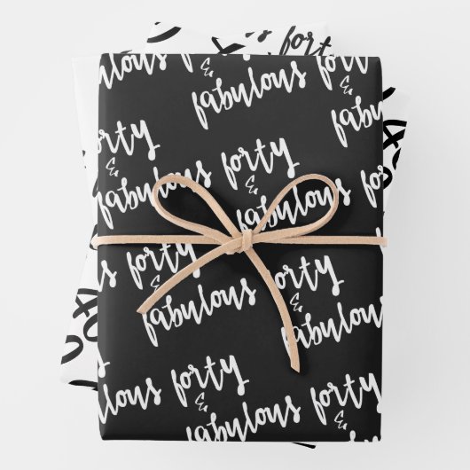 Veertig en verbazingwekkend - 40ste verjaardag inpakpapier vel (In situ)