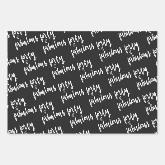 Veertig en verbazingwekkend - 40ste verjaardag inpakpapier vel (Voorkant)