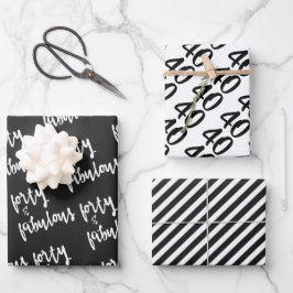 Veertig en verbazingwekkend - 40ste verjaardag inpakpapier vel