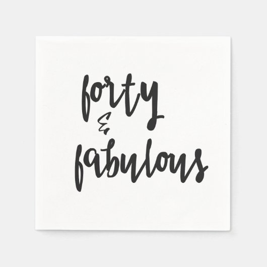 Veertig en verbazingwekkend - 40ste verjaardag servet (Voorkant)