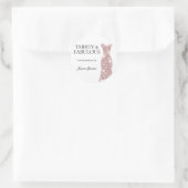 Veertig en verbluffend Roos Gold Dress 30e verjaar Ronde Sticker (Tas)