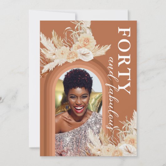 Veertig en verbluffend verbrand Sinaasappel Boho B Kaart (Voorkant)