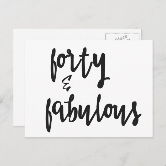 Veertig en vruchtbaar - 40e verjaardag Kaart (Voorkant / Achterkant)