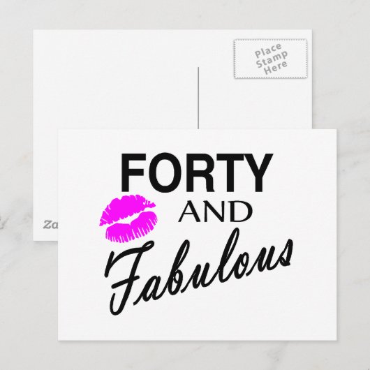 Veertig en vruchtbaar briefkaart (Voorkant / Achterkant)