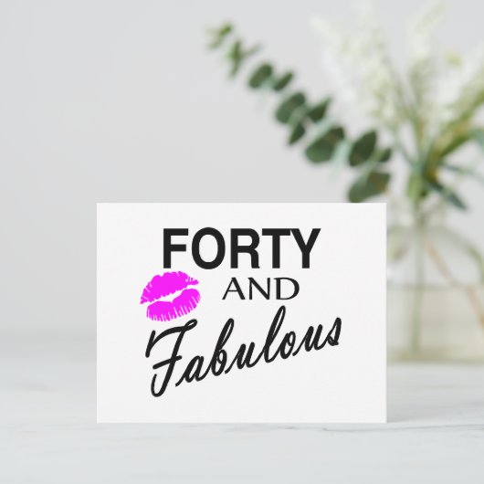 Veertig en vruchtbaar briefkaart (Staand voorkant)