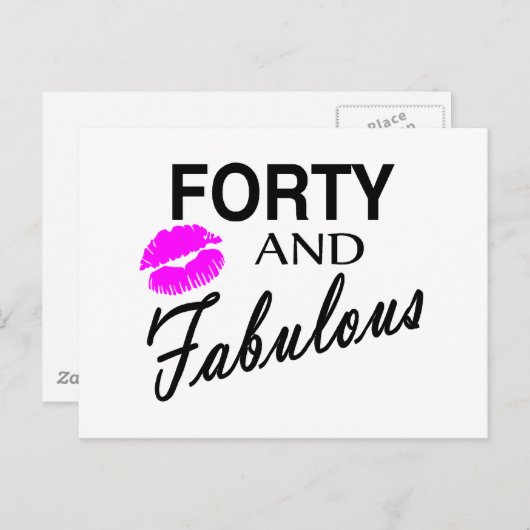 Veertig en vruchtbaar briefkaart (Voorkant / Achterkant)