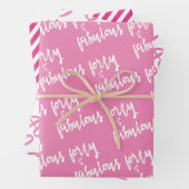 Veertig en vruchtbaar - vuurroze 40ste verjaardag inpakpapier vel (In situ)