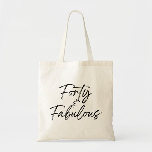 Veertig & Fabulous 40 40ste verjaardag Tote Bag (Voorkant)