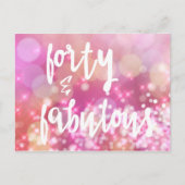 Veertig & Fabulous - 40e verjaardagskaart Briefkaart (Voorkant)