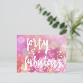 Veertig & Fabulous - 40ste verjaardagskaart Briefkaart (Staand voorkant)