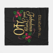 Veertig Fabulous Gold Black rozen van zaterdag Fleece Deken (Voorkant (Horizontaal))