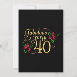 Veertig Fabulous Gouden Zwarte Rozen Verjaardagska