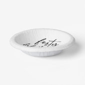 Veertig & Fabulous Minimaal 40e Verjaardagsfeest Papieren Kommen (Gebogen)