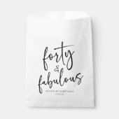 Veertig & Fabulous Minimalistisch 40e Verjaardagsf Bedankzakje (Voorkant)