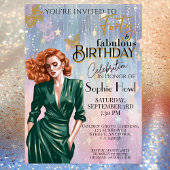 Veertig & Fabulous Verjaardagsfeestje Nodig Glamou Kaart