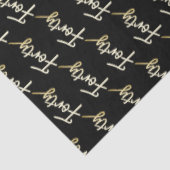 Veertig goud op zwarte verjaardag of jubileum tissuepapier (Detail)