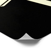 Veertig gouden zwarte foto 40e verjaardag poster (Hoek)