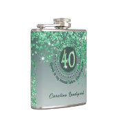 Veertig & Groen Glitter & Drink Quote Heupfles (Rechts)