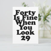 Veertig is prima als je 29 grappige 40ste bedankt (Staand voorkant)