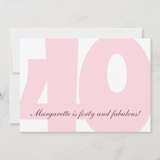 Veertig jaar en feestdag kaart (Voorkant)