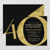 Veertig jaar in bedrijf 40ste verjaardag kaart (Voorkant / Achterkant)