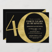 Veertig jaar in het bedrijfsleven 40ste verjaardag kaart (Voorkant / Achterkant)